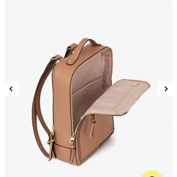 Calpak Kaya Laptop Backpack in Caramel - Picture 12 of 14